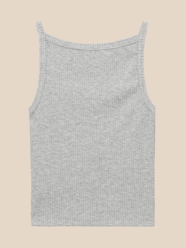 Майка однотонна жіноча LAWA WTC02487 S Сірий меланж shop (2000999640841)  Фото №1