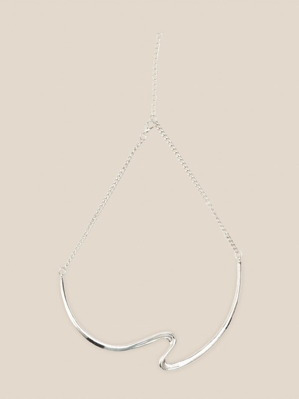 Намисто жіноче Sculptural metal LAWA WTJ02610 Срібний shop (2000999642555) 