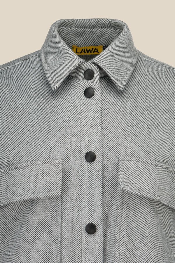 Пальто з візерунком жіноче LAWA WBC02428 XL Сірий shop (2000991020795)  Фото №7