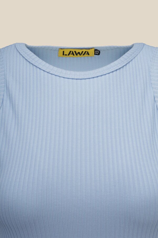 Сукня однотонна жіноча LAWA WBC02385 XL Блакитний shop (2000990693921)  Фото №5