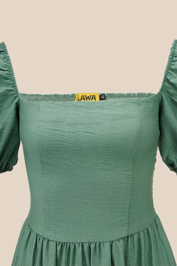 Сукня однотонна жіноча LAWA WTC02382 L Зелений shop (2000990656285)  Фото №6