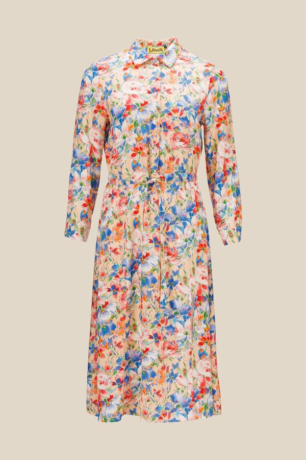 Сукня з візерунком жіноча LAWA WTC02308 XS Молочний shop (2000990665713)  Фото №5