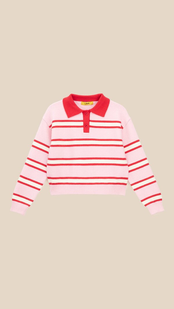 Поло з візерунком для дівчинки LAWA GBC02358 128 см Рожевий shop (2000999563881)  Фото №4