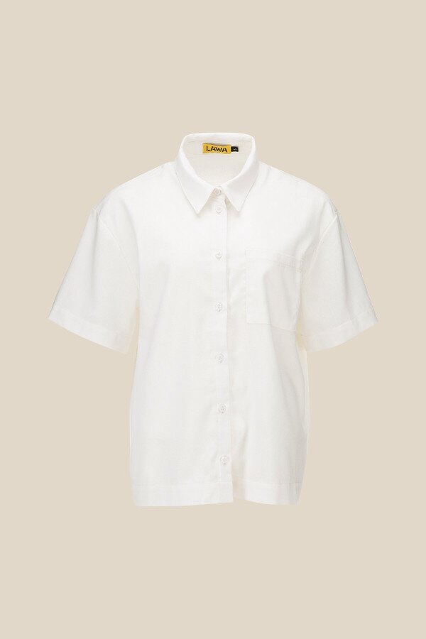 Сорочка однотонна жіноча LAWA K-WTC02392 XL Молочний shop (2000990648853)  Фото №5