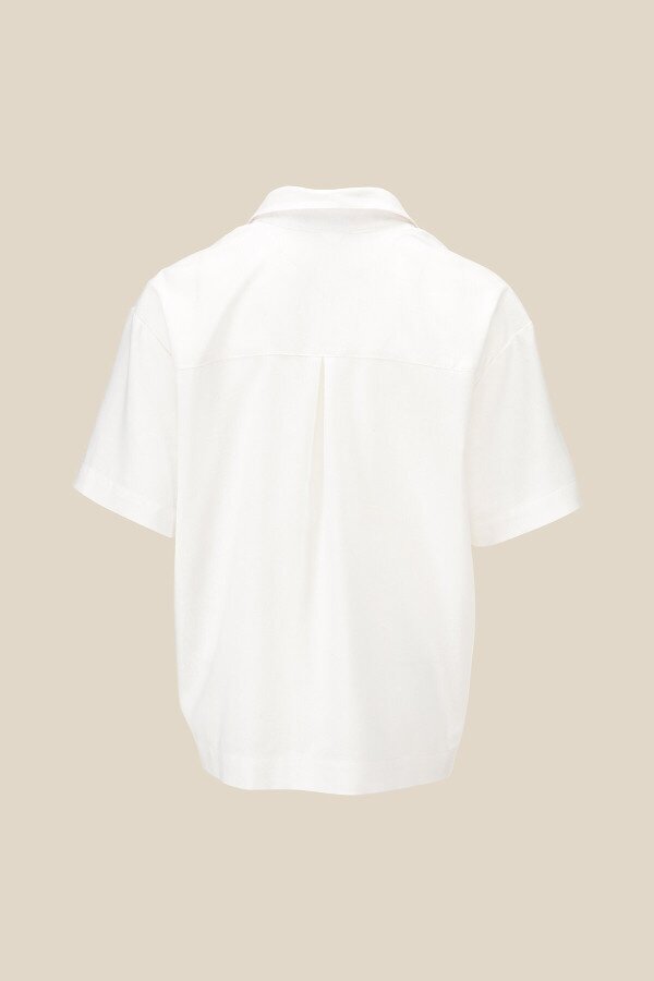 Сорочка однотонна жіноча LAWA K-WTC02392 XL Молочний shop (2000990648853)  Фото №8