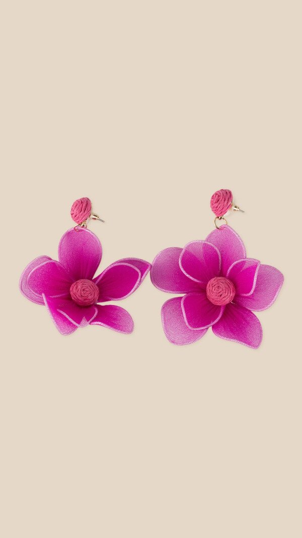 Сережки жіночі Квіти Color Pop LAWA WTJ02601 Малиновий shop (2000999550126)  Фото №0