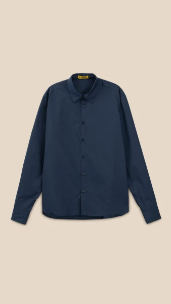 Сорочка класична однотонна чоловіча LAWA MBC02310 M Темно-синій shop (2888000030436)  Фото №5