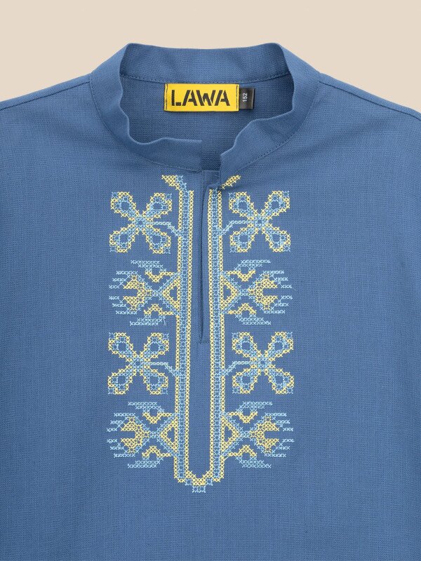 Сорочка вишиванка для хлопчика LAWA E-BB02303 140 см Синій shop (2000999595394)  Фото №1