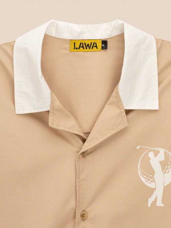 Сорочка з візерунком чоловіча LAWA P-MT02316 M Пісочний shop (2000999667145)  Фото №2