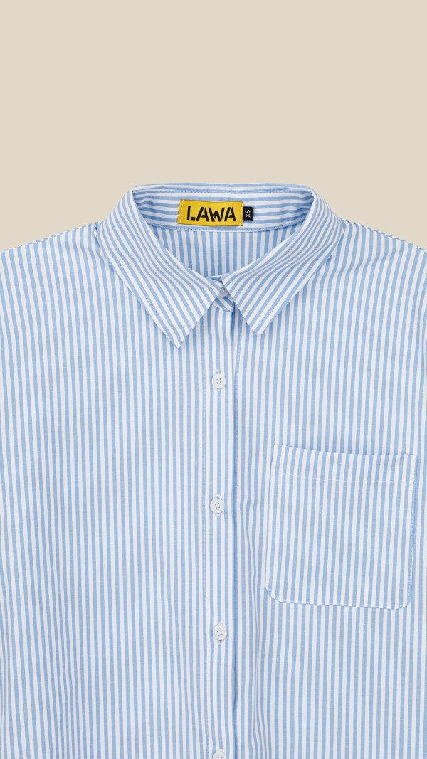 Сорочка з візерунком жіноча LAWA K-WTC02312 L Біло-блакитний shop (2000999239434)  Фото №7