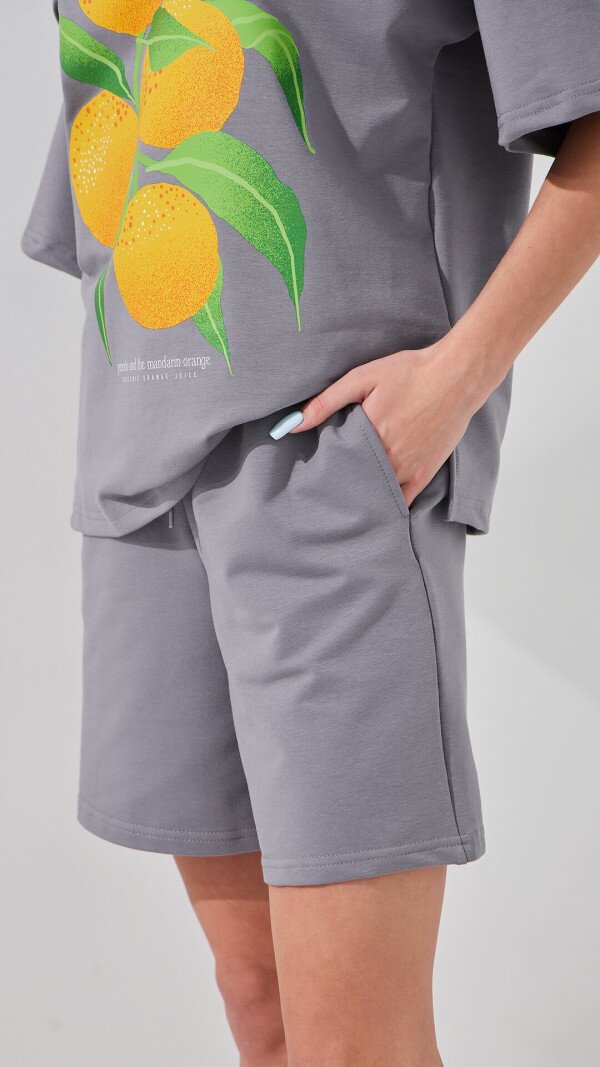 Шорти трикотажні однотонні жіночі LAWA WBC02406 XS Графітовий shop (2000999176555)  Фото №1