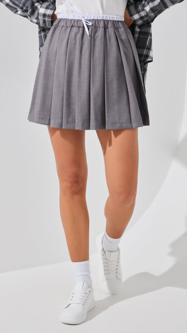 Спідниця класика однотонна жіноча LAWA WTC02454 XS Сірий shop (2888000018496)  Фото №1