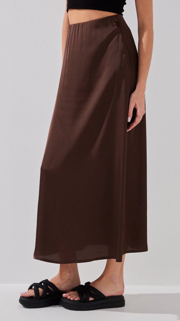 Спідниця однотонна жіноча LAWA WTC02434 XS Шоколад shop (2000999218705)  Фото №4