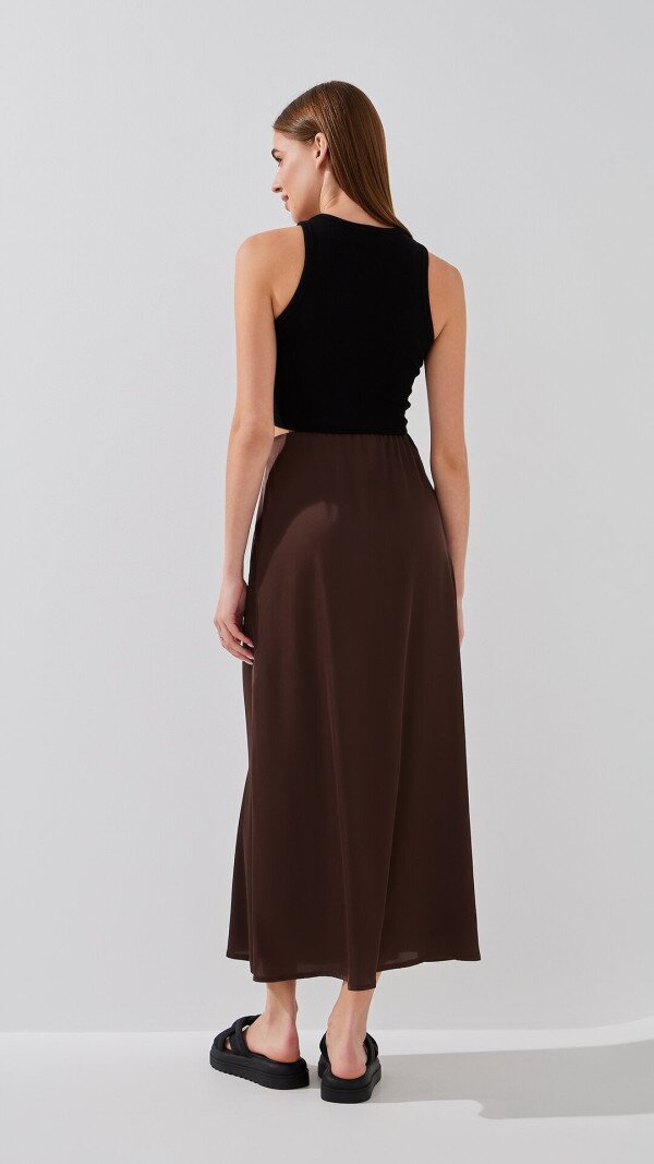 Спідниця однотонна жіноча LAWA WTC02434 XS Шоколад shop (2000999218705)  Фото №5