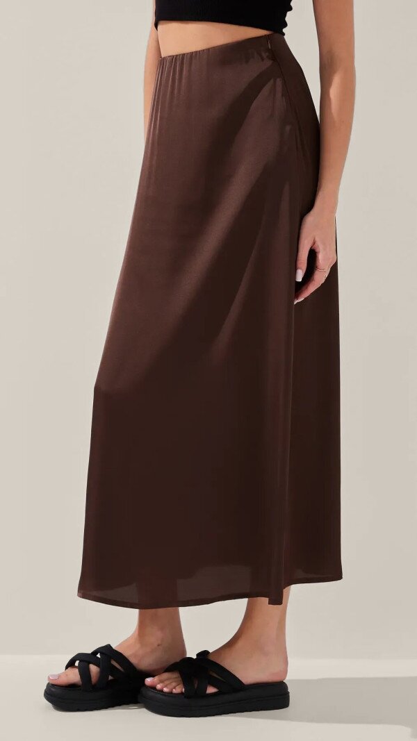 Спідниця однотонна жіноча LAWA WTC02434 L Шоколад shop (2000999218736)  Фото №3