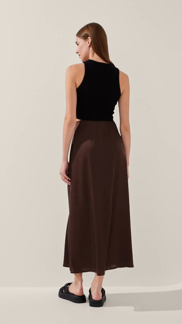 Спідниця однотонна жіноча LAWA WTC02434 L Шоколад shop (2000999218736)  Фото №4