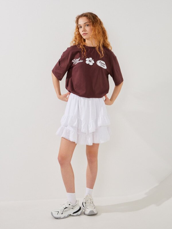 Спідниця однотонна жіноча LAWA WTC02494 S Білий shop (2000999612084)  Фото №2