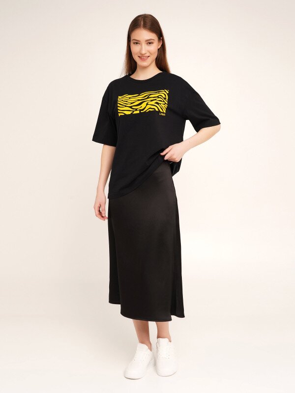 Спідниця однотонна жіноча LAWA WTC02359 S Чорний shop (2000990467218)  Фото №2