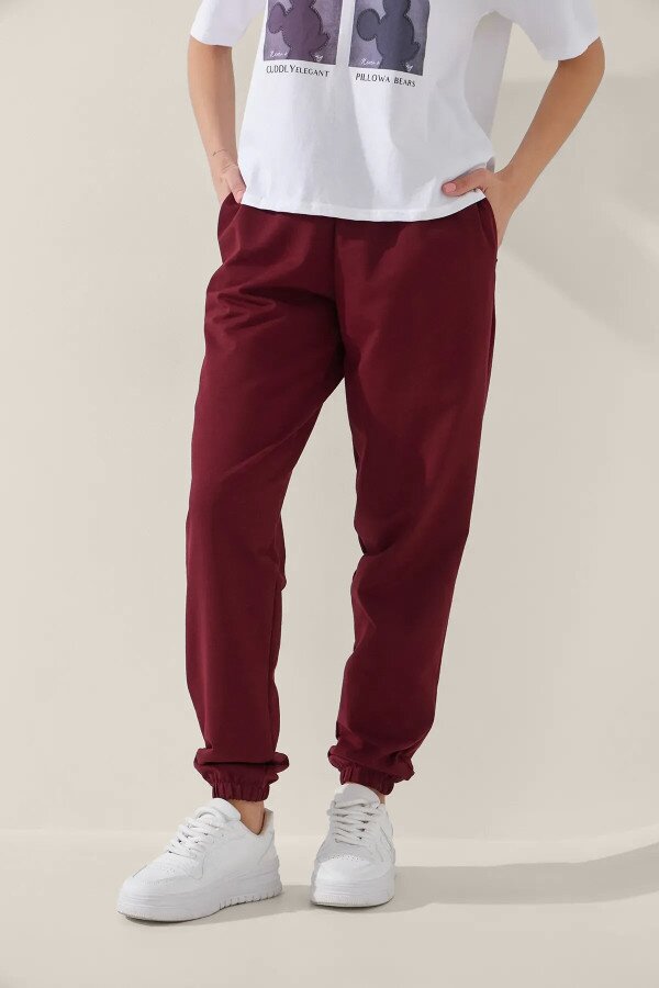 Спортивні штани джогери жіночі LAWA WBC02463 XS Бордовий shop (2000991061552)  Фото №0