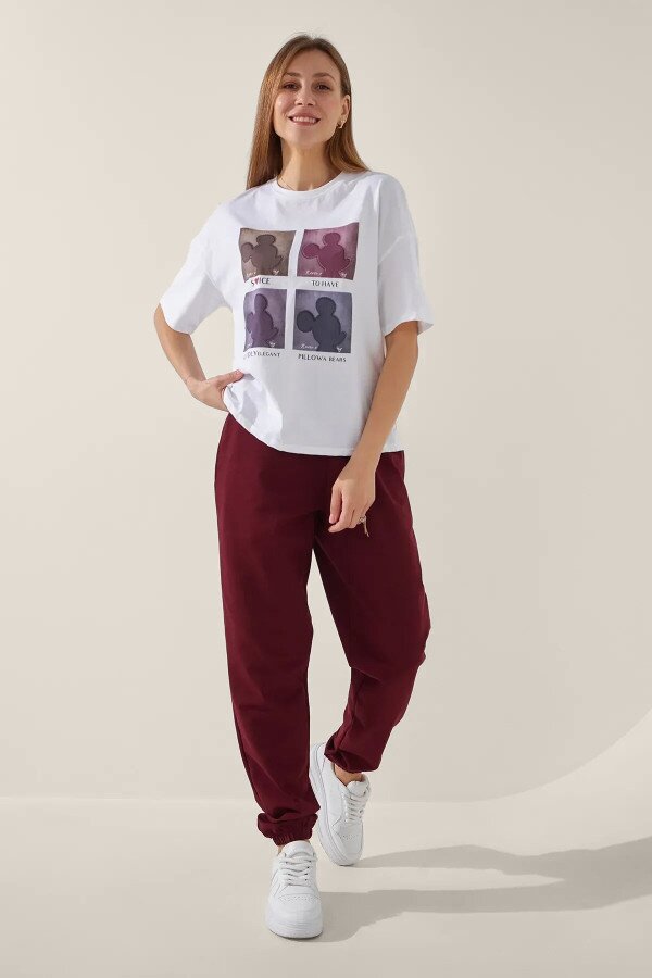 Спортивні штани джогери жіночі LAWA WBC02463 XS Бордовий shop (2000991061552)  Фото №2