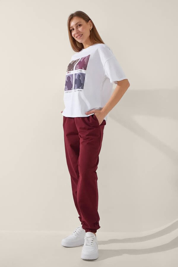 Спортивні штани джогери жіночі LAWA WBC02463 XS Бордовий shop (2000991061552)  Фото №3