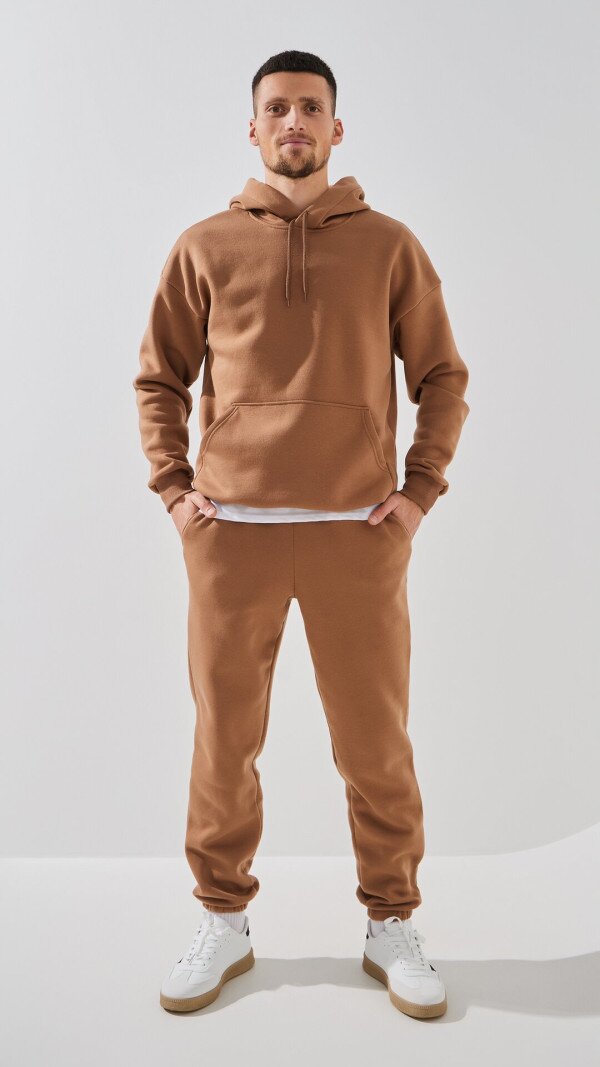 Спортивні штани однотонні чоловічі LAWA MBC02338 3XL Коричневий shop (2888000025364)  Фото №2