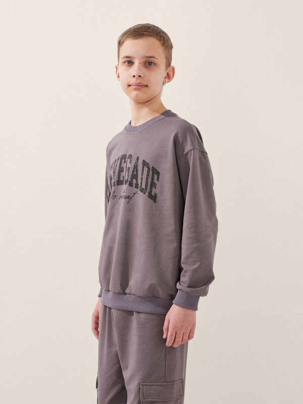 Спортивний костюм світшот+штани для хлопчика LAWA P-BB02338 146 см Коричневий-графітовий shop (2000999531286)  Фото №2