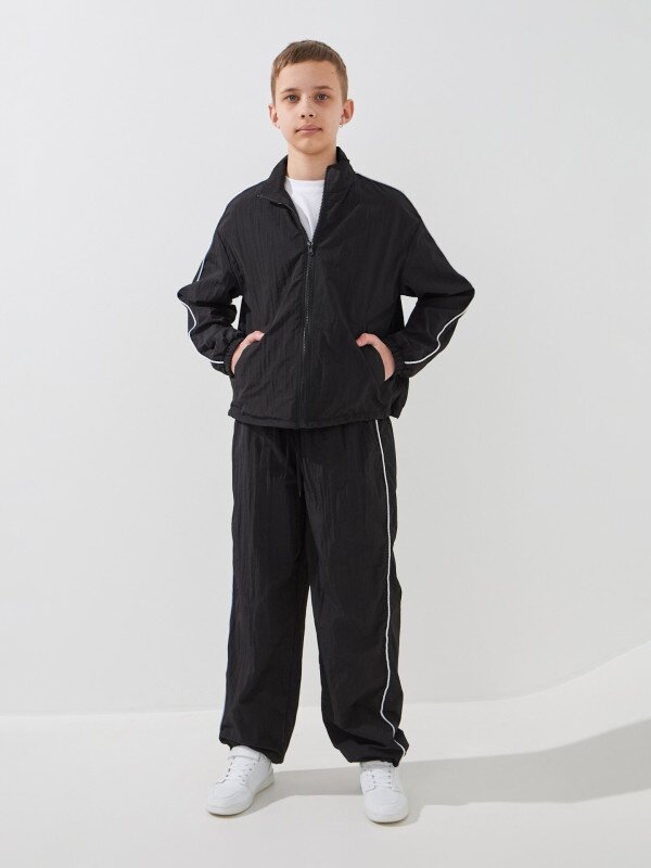 Спортивний костюм толстовка+штани для хлопчика LAWA BBC02350 140 см Чорний shop (2000999567131)  Фото №1