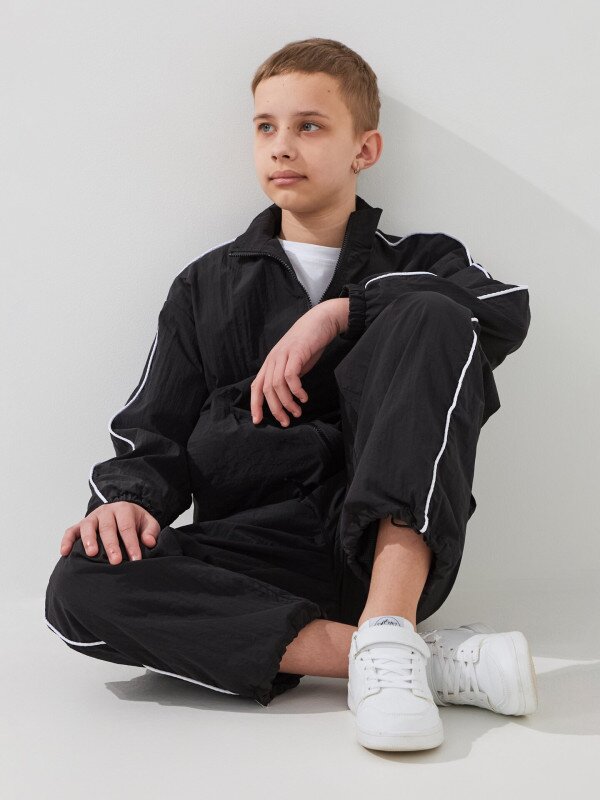 Спортивний костюм толстовка+штани для хлопчика LAWA BBC02350 140 см Чорний shop (2000999567131)  Фото №2