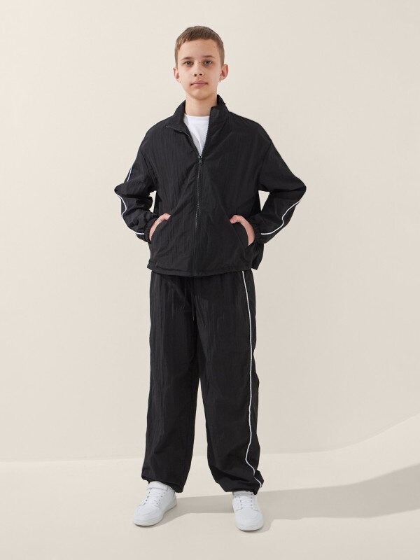 Спортивний костюм толстовка+штани для хлопчика LAWA BBC02350 140 см Чорний shop (2000999567131)  Фото №0