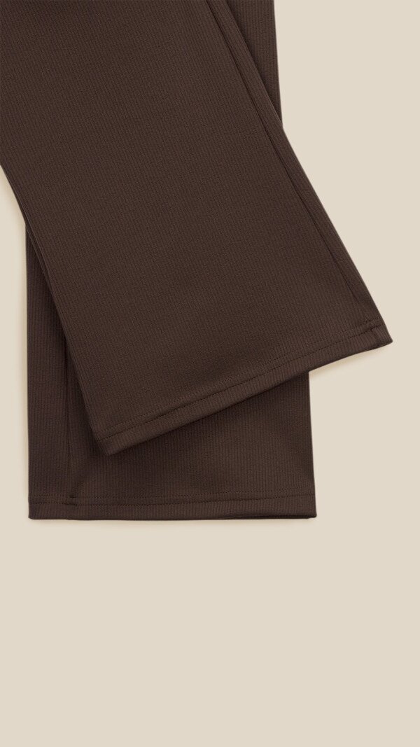 Штани кльош однотонні жіночі LAWA WBC02481 L Коричневий shop (2888000016362)  Фото №7
