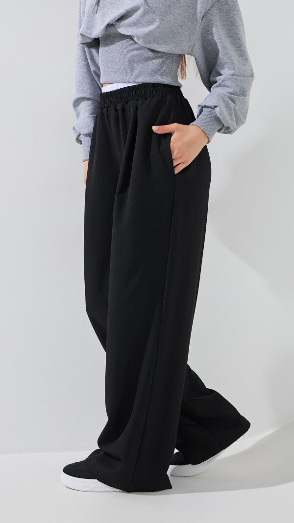 Штани палаццо однотонні жіночі LAWA WTC02468 XS Чорний shop (2000999529047)  Фото №4