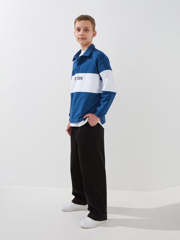 Штани прямі для хлопчика LAWA BBC02343 134 см Чорний shop (2000999563812)  Фото №3