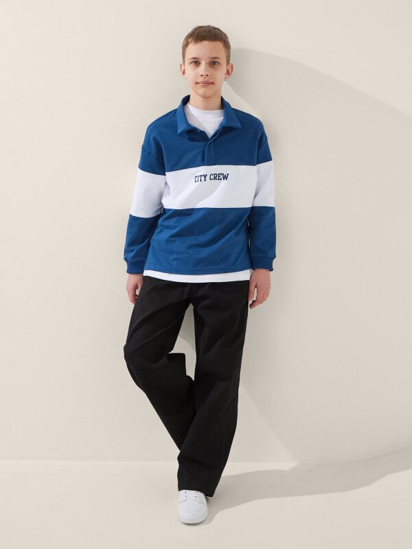 Штани прямі для хлопчика LAWA BBC02343 146 см Чорний shop (2000999563836)  Фото №1
