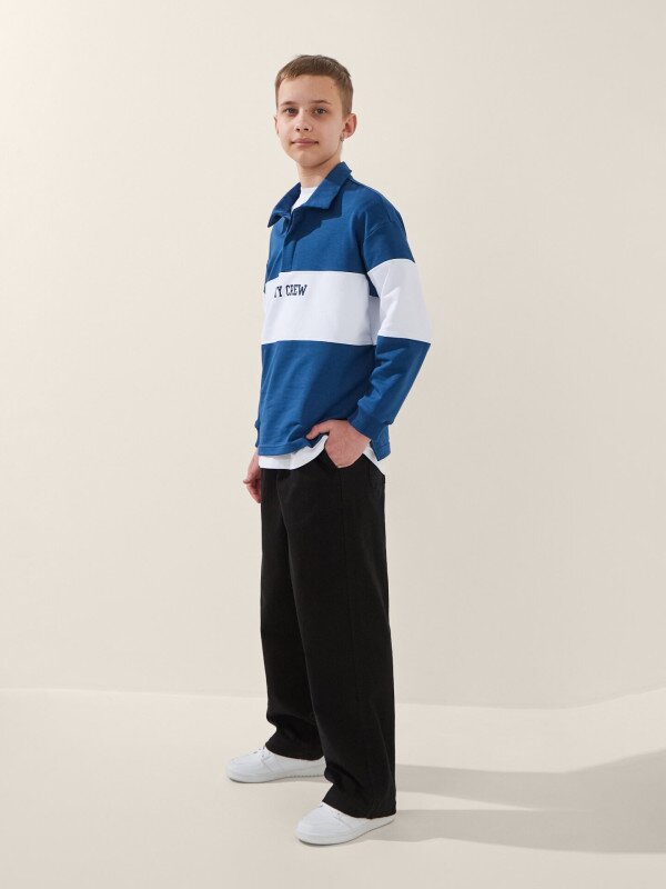 Штани прямі для хлопчика LAWA BBC02343 146 см Чорний shop (2000999563836)  Фото №2
