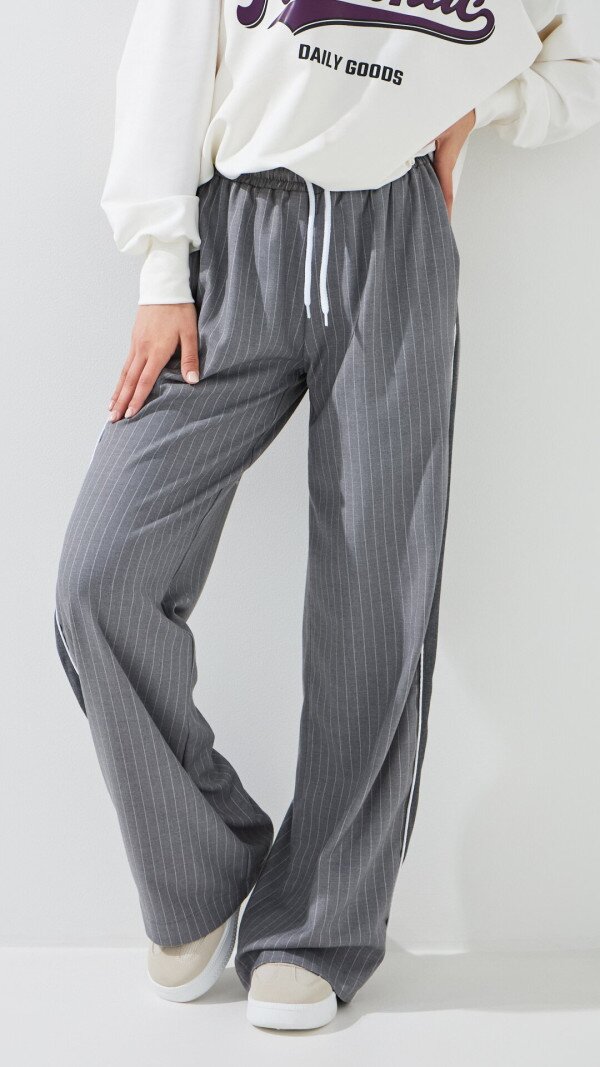 Штани прямі з візерунком жіночі LAWA WTC02467 XL Сірий shop (2000999551130)  Фото №1