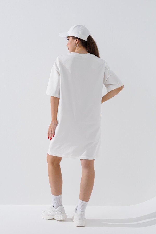 Сукня однотонна жіноча LAWA WBC02308 L Молочний shop (2000990596574)  Фото №3