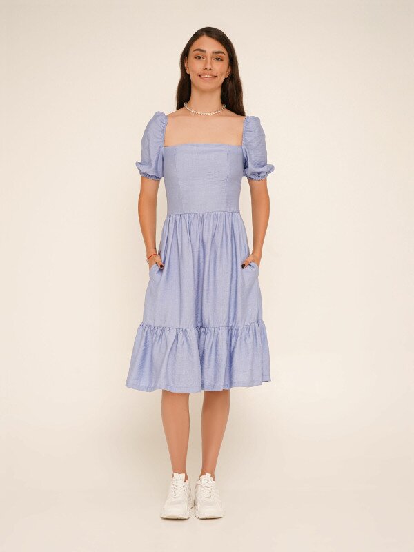 Сукня однотонна жіноча LAWA WTC02382 S Блакитний shop (2000990648747)  Фото №1
