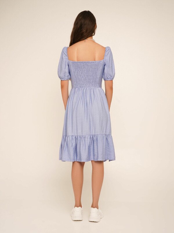 Сукня однотонна жіноча LAWA WTC02382 S Блакитний shop (2000990648747)  Фото №3