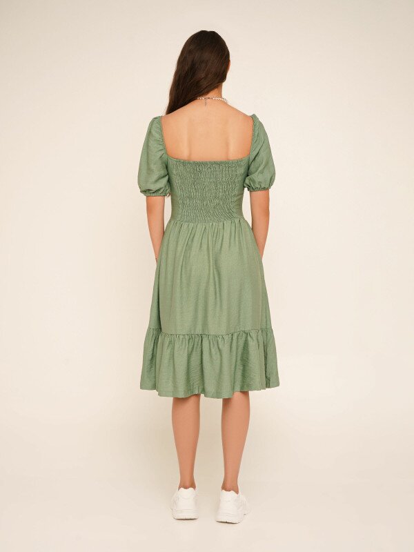 Сукня однотонна жіноча LAWA WTC02382 L Зелений shop (2000990656285)  Фото №4