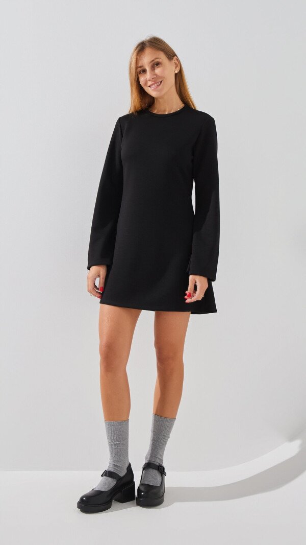 Сукня однотонна жіноча LAWA WTC02417 XS Чорний shop (2888000019097)  Фото №1