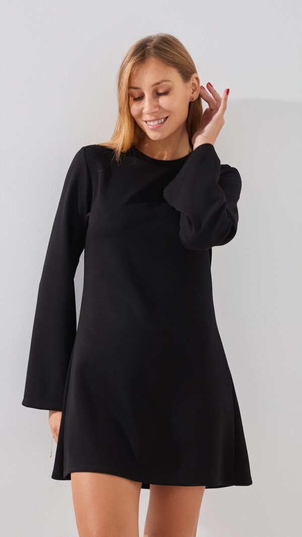 Сукня однотонна жіноча LAWA WTC02417 XS Чорний shop (2888000019097)  Фото №2