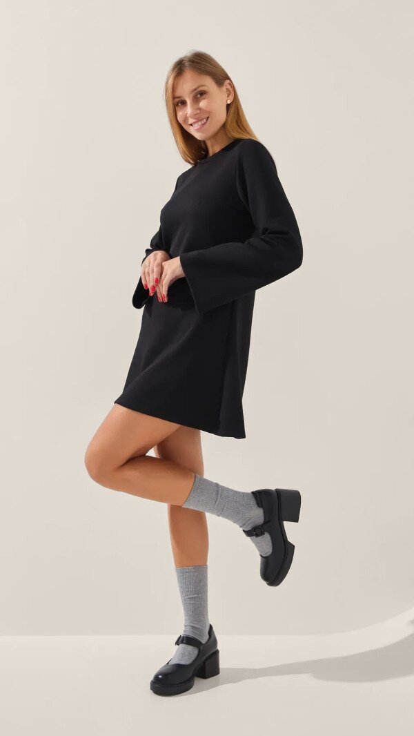 Сукня однотонна жіноча LAWA WTC02417 XS Чорний shop (2888000019097)  Фото №1