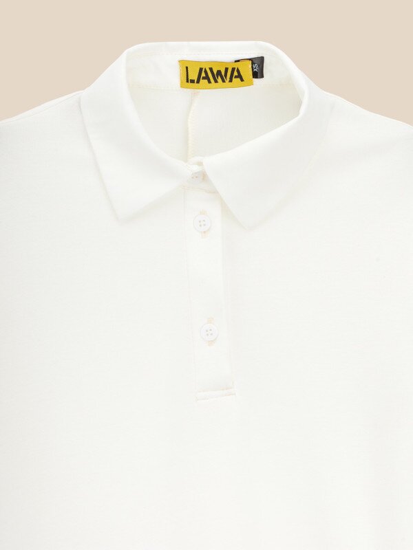 Сукня-поло однотонна жіноча LAWA WTC02496 S Молочний shop (2000999610097)  Фото №5