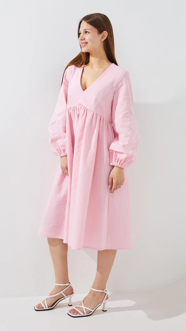 Сукня вишиванка жіноча LAWA E-WB02324 S Рожевий shop (2000999547621)  Фото №3