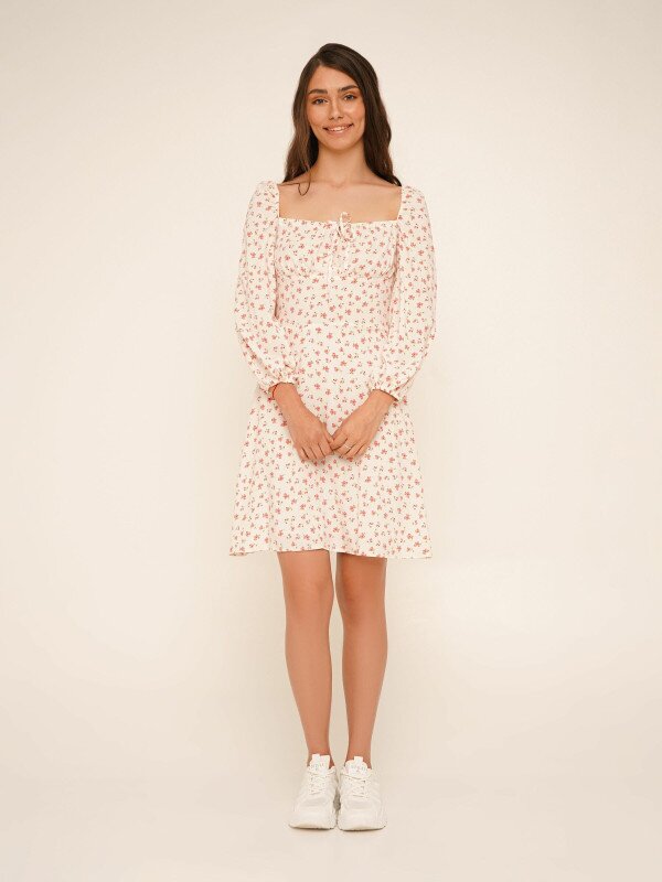 Сукня з візерунком жіноча LAWA WTC02380 L Молочно-рожевий shop (2000990675859)  Фото №3