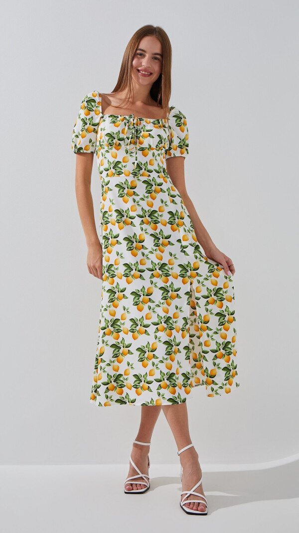 Сукня з візерунком жіноча LAWA WTC02384 XS Білий shop (2000999227578)  Фото №1