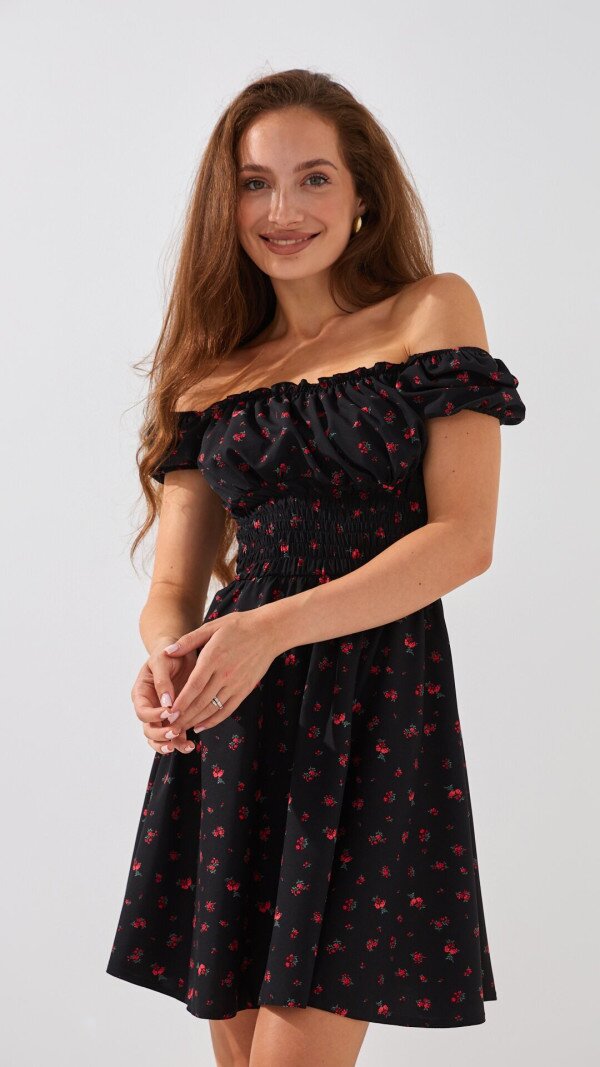 Сукня з візерунком жіноча LAWA WTC02441 XS Чорний shop (2888000008541)  Фото №3