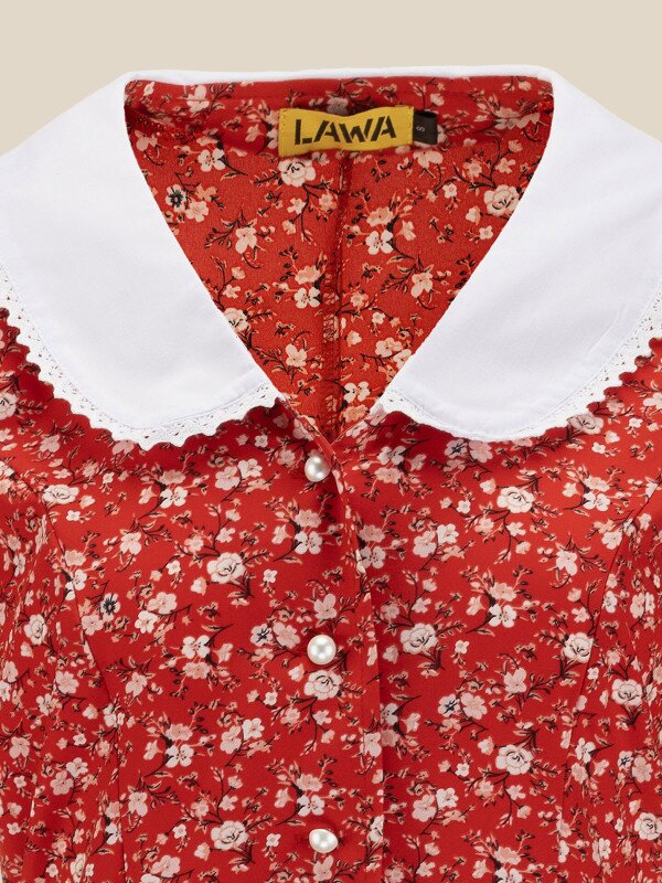 Сукня з візерунком жіноча LAWA WTC02495 L Червоний shop (2000999638862)  Фото №1
