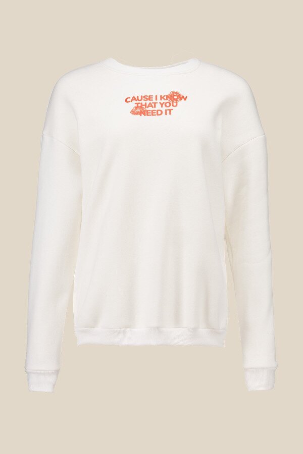 Cвітшот з принтом жіночий LAWA P-WB02374 2XL Молочний shop (2000990791641)  Фото №7